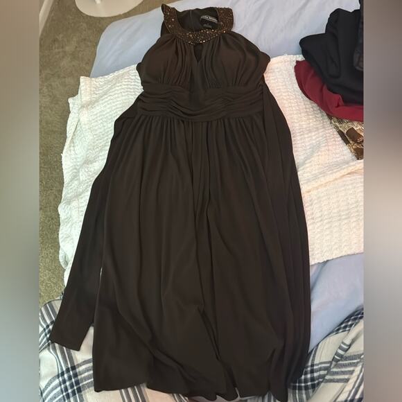 Jessica Howard Dark Brown Maxi Dress - Picture 1 of 1